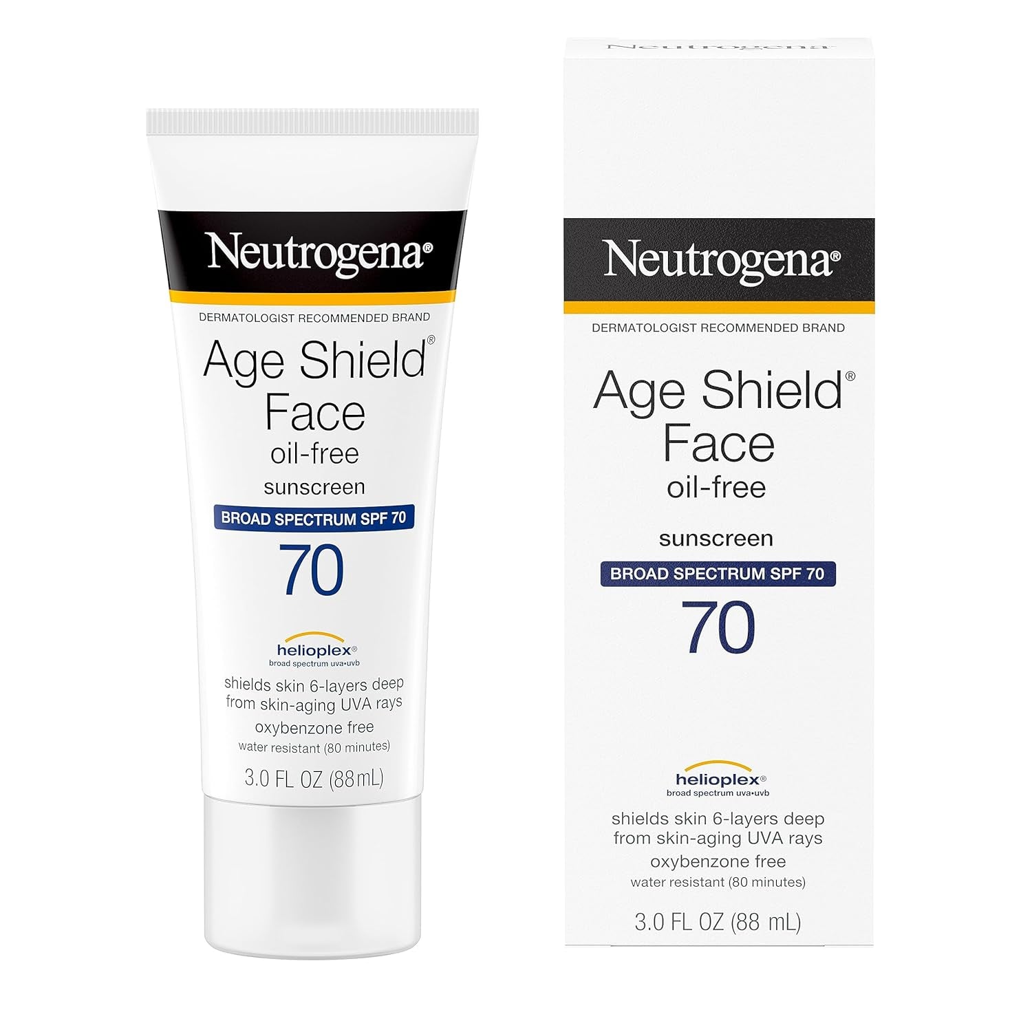 Age Shield Anti-Oxidant Face Lotion Sunscreen Broad Spectrum SPF 70, 3 Fluid Ounce (Pack of 3)