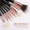 Makeup Brushes 15Pcs Professional Makeup Brush Set with Travel Bag Powder Foundation Concealers Eyeshadow Eyeliner Blending Lip Brush Tools Gift Choice