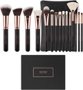 Makeup Brushes 15Pcs Professional Makeup Brush Set with Travel Bag Powder Foundation Concealers Eyeshadow Eyeliner Blending Lip Brush Tools Gift Choice