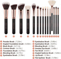 Makeup Brushes 15Pcs Professional Makeup Brush Set with Travel Bag Powder Foundation Concealers Eyeshadow Eyeliner Blending Lip Brush Tools Gift Choice