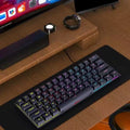 2026 New Mini 60 Gaming Keyboard, RGB Backlit 61 Key Ultra-Compact Keyboard, Ergonomic Waterproof Mechanical Feeling Office