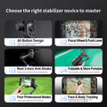 3-Axis Handheld Gimbal Stabilizer for Smartphone with Fill Light for Iphone Android Face Tracking Vlog Smart XE