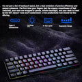 2026 New Mini 60 Gaming Keyboard, RGB Backlit 61 Key Ultra-Compact Keyboard, Ergonomic Waterproof Mechanical Feeling Office