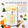 Sweet Mandarin & Grapefruit Hand Wash 1 Litre Refill Pouch (Pack of 3) - Vegan Friendly