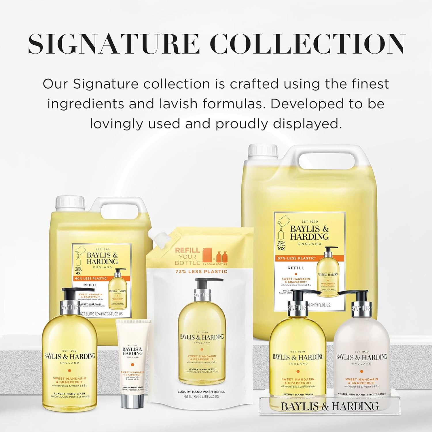 Sweet Mandarin & Grapefruit Hand Wash 1 Litre Refill Pouch (Pack of 3) - Vegan Friendly