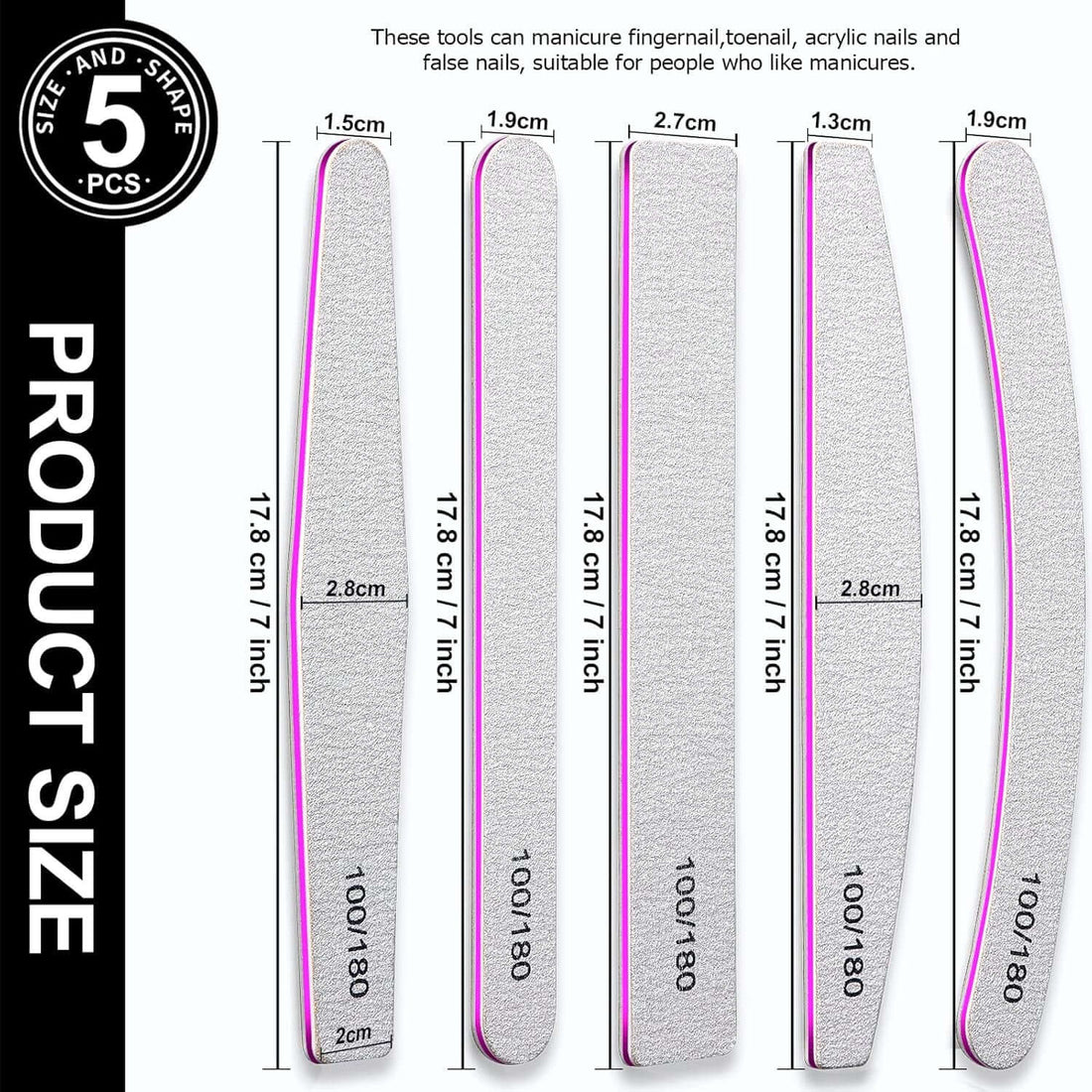 10 Pcs Nail File Set