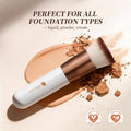 Foundation Brush Kabuki Make up Brush Flat Top Makeup Brushes Perfect for Blending Liquid, Cream or Flawless Powder Cosmetics - Buffing, Stippling, Concealer