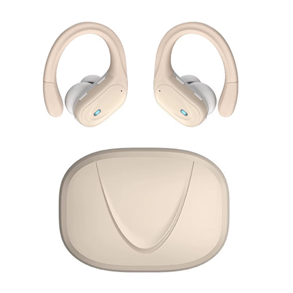 Wireless Earbuds Sport Bluetooth 5.3 Headphones with Noise Cancelling Mic 75H Hifi Stereo over Ear Bud LED Display USB-C IPX6