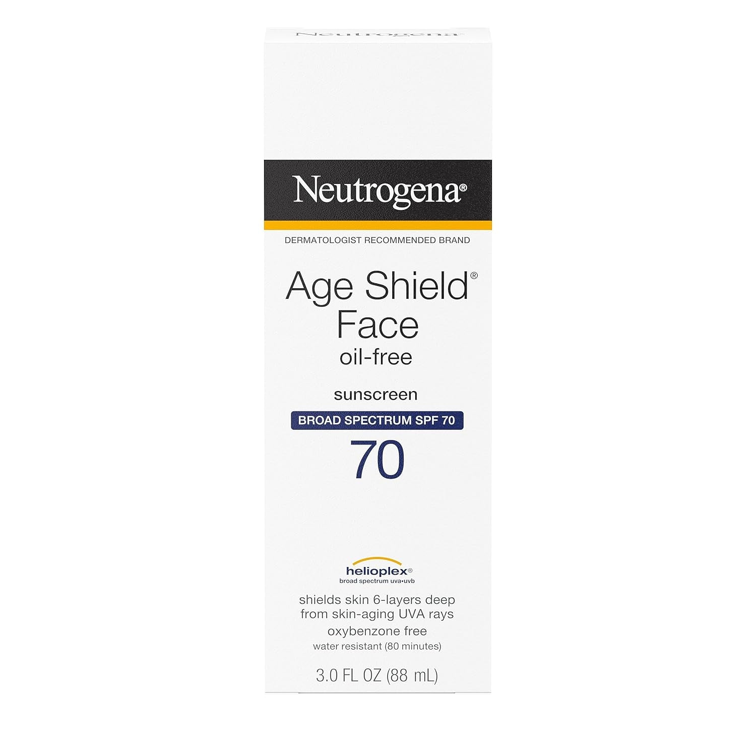 Age Shield Anti-Oxidant Face Lotion Sunscreen Broad Spectrum SPF 70, 3 Fluid Ounce (Pack of 3)