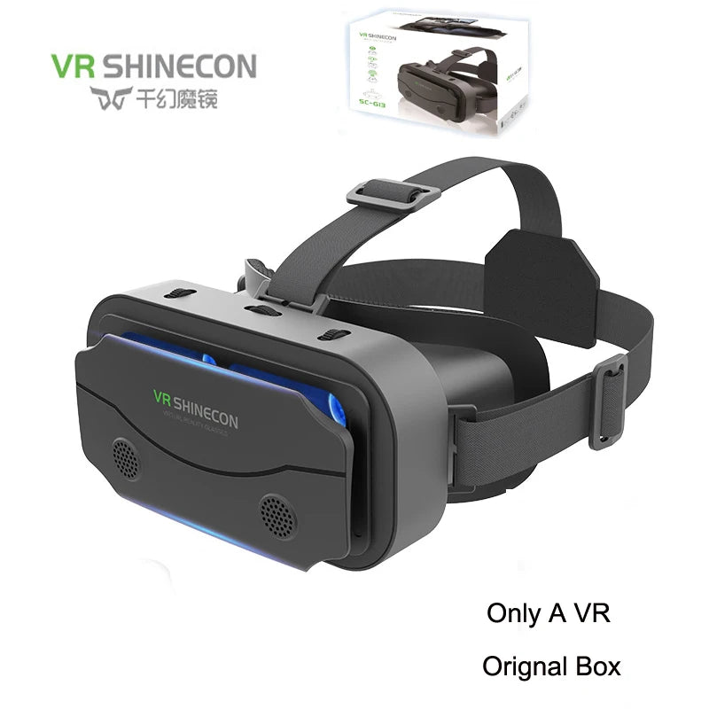 SHINECON 3D Helmet VR Glasses 3D Glasses Virtual Reality Glasses VR Headset for Google Cardboard 5-7' Mobile with Original Box