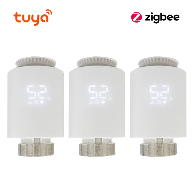 Tuya Zigbee3.0 Smart TRV Radiator Actuator Valve Thermostatic Radiator Valve Temperature Controller Support Alexa Google Home