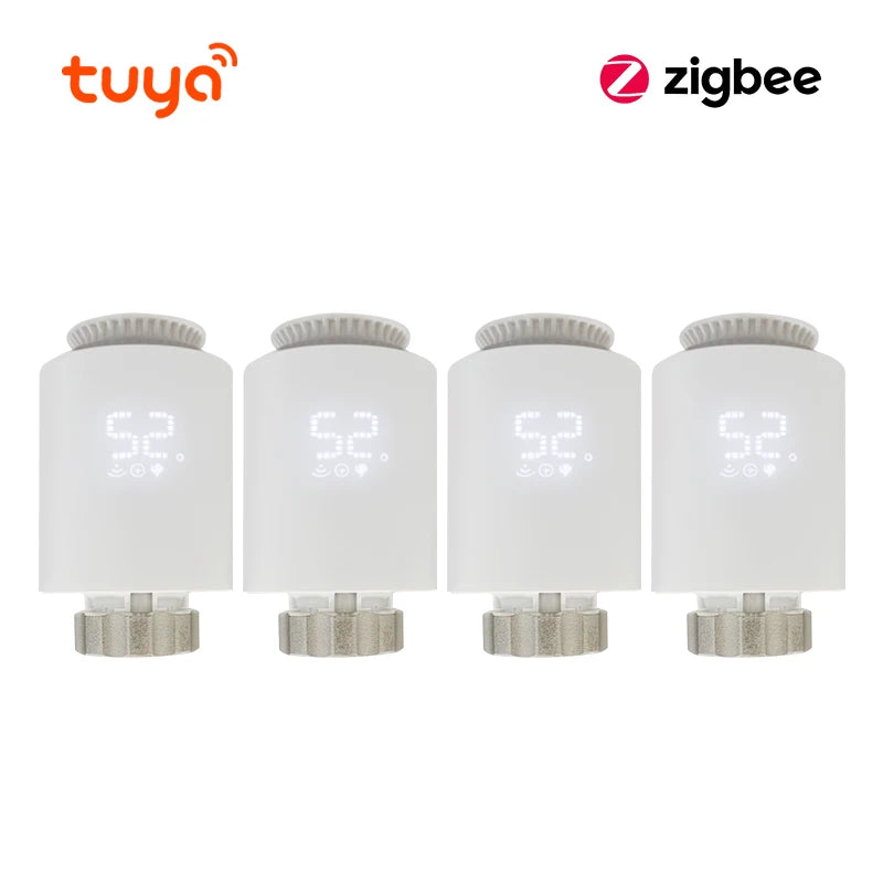 Tuya Zigbee3.0 Smart TRV Radiator Actuator Valve Thermostatic Radiator Valve Temperature Controller Support Alexa Google Home