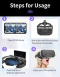 SHINECON 3D Helmet VR Glasses 3D Glasses Virtual Reality Glasses VR Headset for Google Cardboard 5-7' Mobile with Original Box