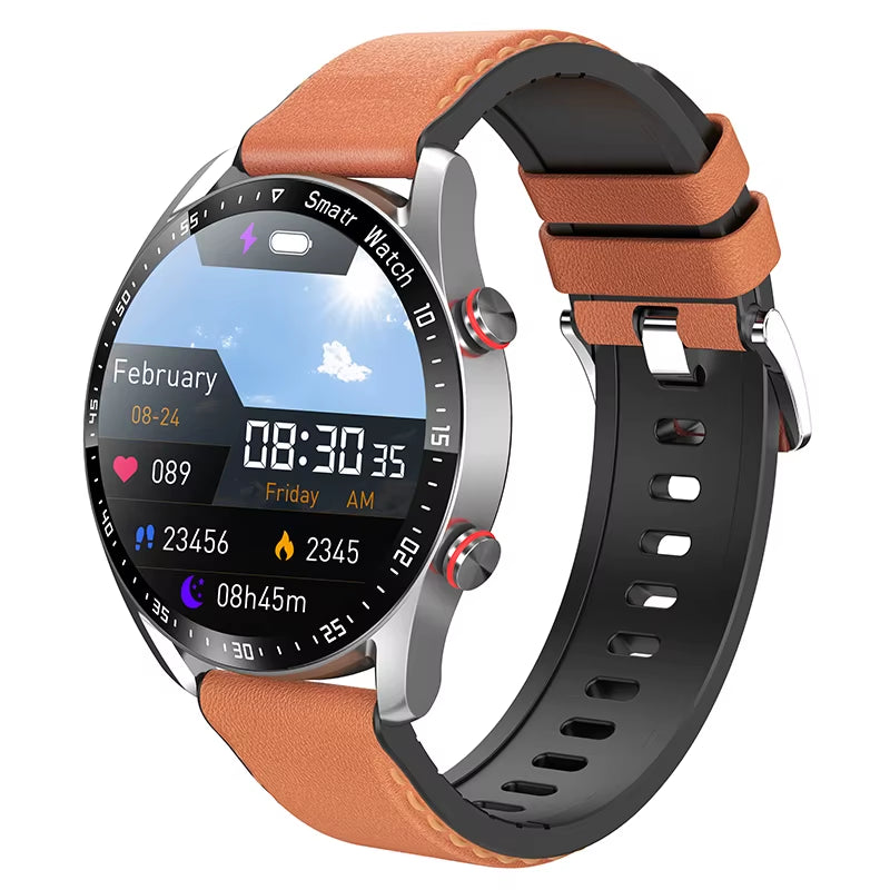 2024 New Smart Watch Men 1.5 Inch Full Touch Screen Bluetooth Call Business Man Watches Fitnes Sports Smartwatch for Android IOS
