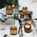 Scented Candles Gifts Set for Women,6 Pack Aromatherapy Candles Set,Long Lasting Burn Candle Gift for Mother Friend,Soy Wax Vegan Candle Present for Birthday,Valentine,Anniversary,Amber Glas Jar