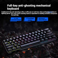 2026 New Mini 60 Gaming Keyboard, RGB Backlit 61 Key Ultra-Compact Keyboard, Ergonomic Waterproof Mechanical Feeling Office