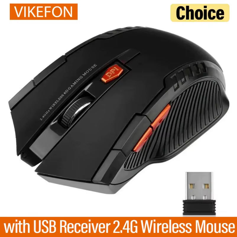 2.4G Wireless Mouse 1600DPI Optical Mouse Gamer for Computer 6 Buttons Wireless Mice with USB Receiver for PC Laptop Accessories