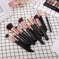 Makeup Brushes 15Pcs Professional Makeup Brush Set with Travel Bag Powder Foundation Concealers Eyeshadow Eyeliner Blending Lip Brush Tools Gift Choice
