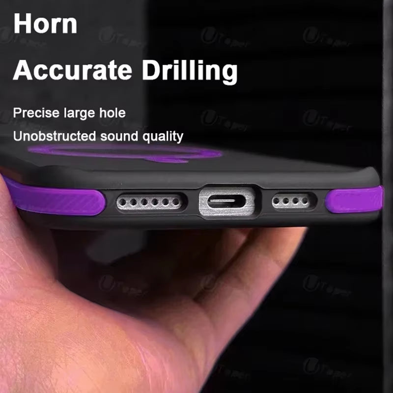 New Bicolor Matte Frosted Magnetic Phone Case for Iphone 17 16 15 14 plus 13 12 11 Pro Max Translucent Shockproof Hard Cover