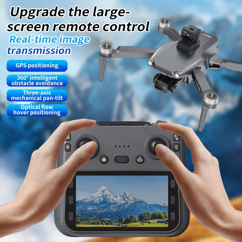New L600 Pro Max Professional Drone with 8K Camera 3-Axis Gimbal WIFI 360° Obstacle Avoidance Large Screen FPV Brushless RC Dron