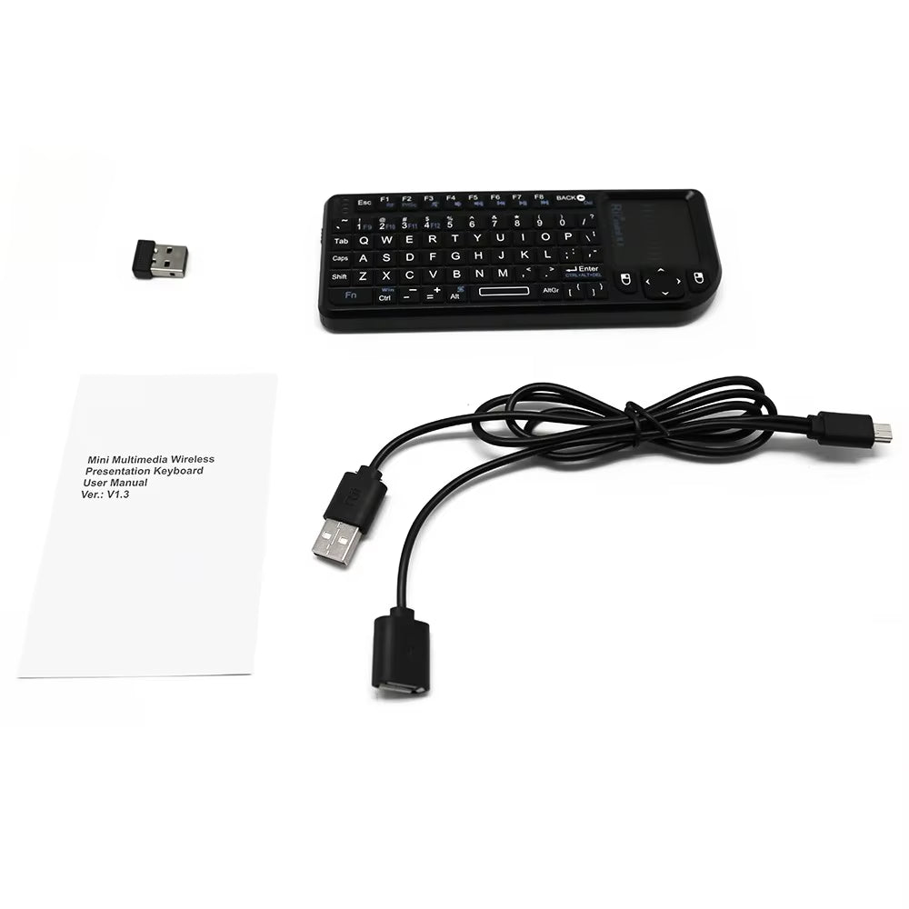 X1 2.4Ghz Mini Wireless Keyboard English/Es/Fr Keyboards with Touchpad for Android TV Box/Pc/Laptop