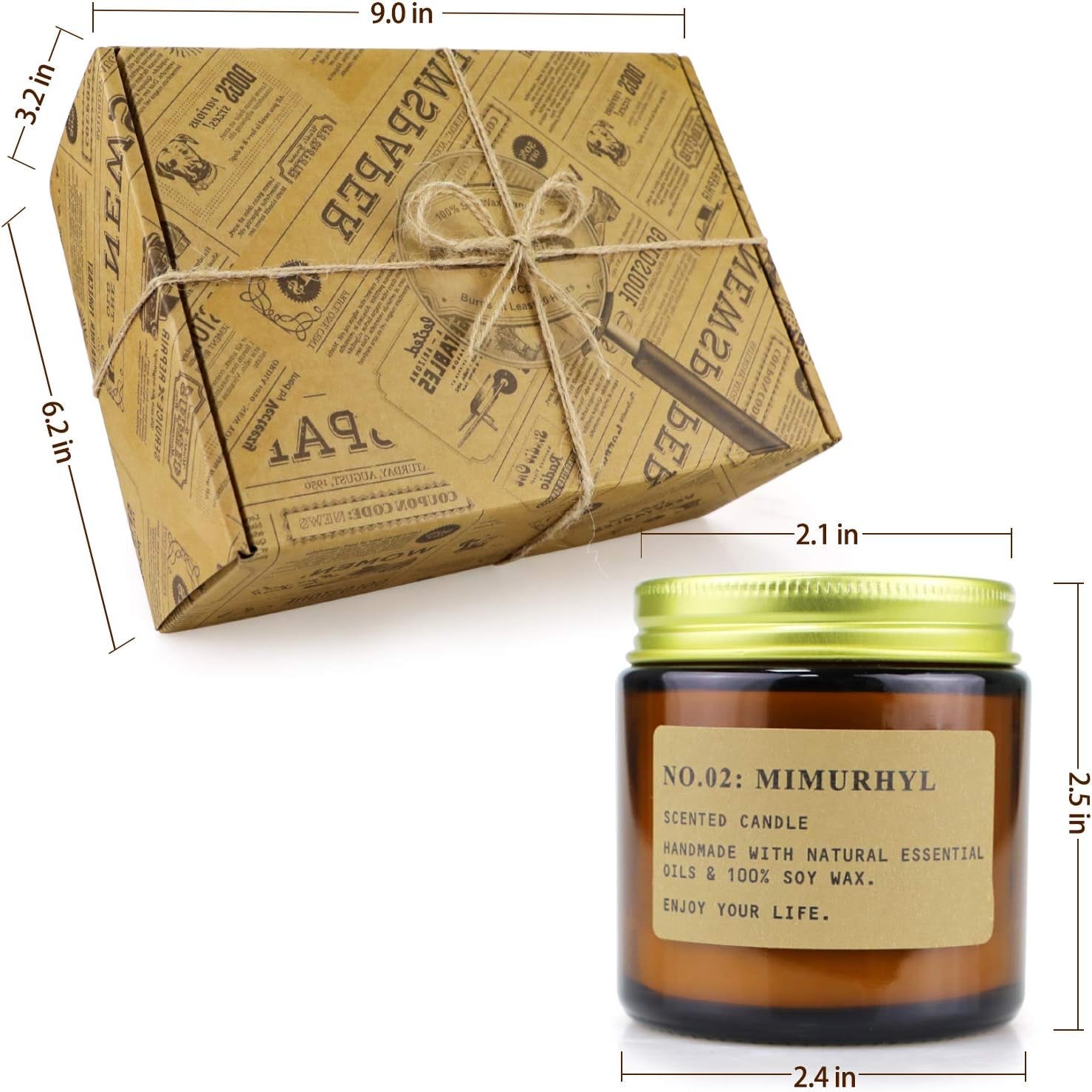 Scented Candles Gifts Set for Women,6 Pack Aromatherapy Candles Set,Long Lasting Burn Candle Gift for Mother Friend,Soy Wax Vegan Candle Present for Birthday,Valentine,Anniversary,Amber Glas Jar