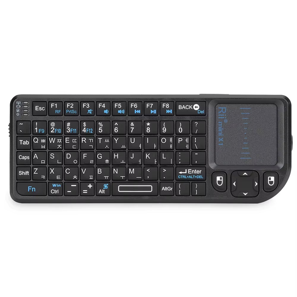 X1 2.4Ghz Mini Wireless Keyboard English/Es/Fr Keyboards with Touchpad for Android TV Box/Pc/Laptop