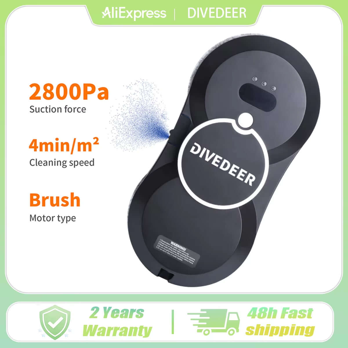 Window Cleaning Robot Water Spray Intelligent Cleaning Robot Brushless Motor Glass Washer Spray Window Cleaning Robot